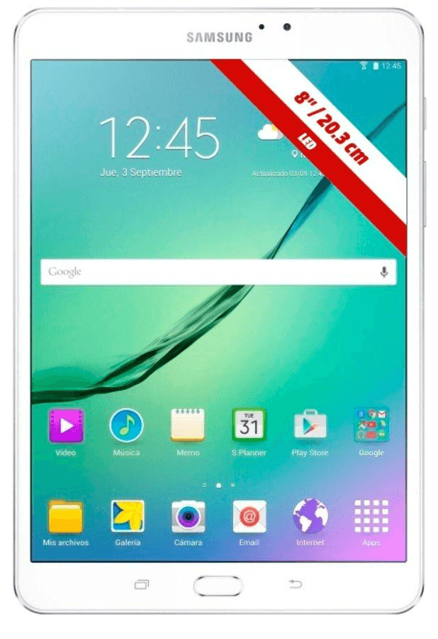 Tablet - Samsung Galaxy Tab S2 VE T719 Blanca, 4G, 8 núcleos, Lector de huella