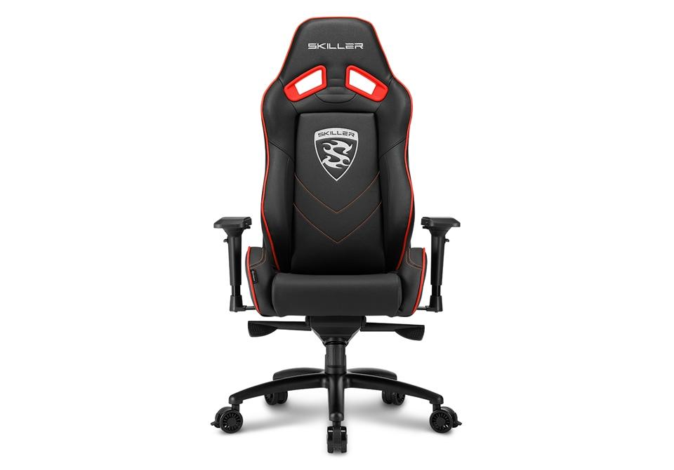 Silla gaming - Sharkoon Skiller SGS3, Rojo y negro