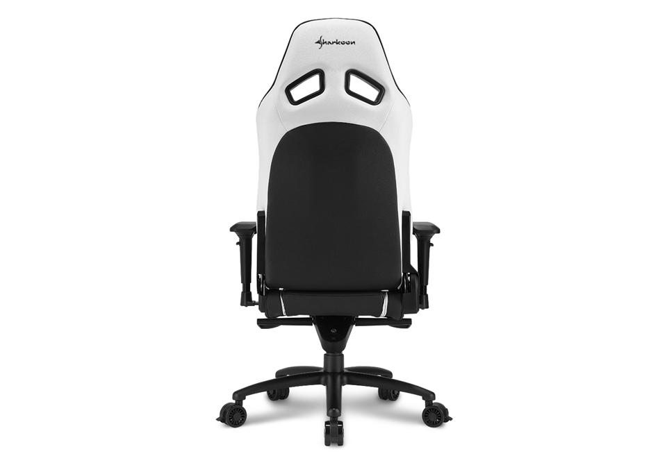 Silla gaming - Sharkoon SKiller SGS3, Asiento acolchado, Blanco y negro