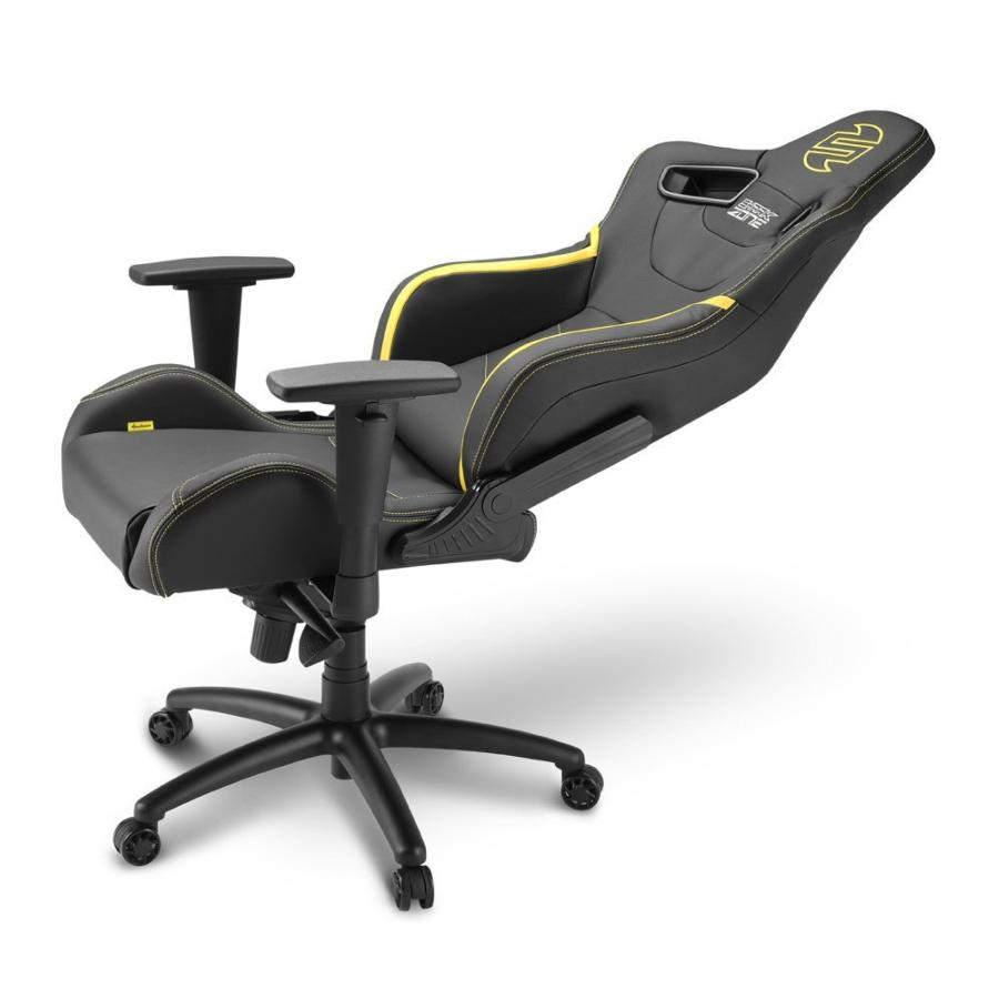 Silla gaming - Sharkoon Shark Zone GS10, Acolchada, Ajustable, Negro y amarillo