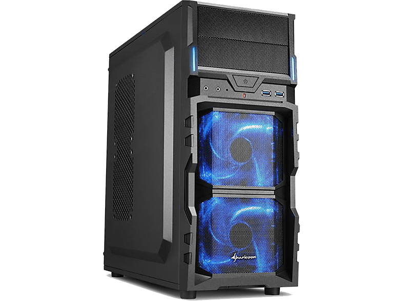 Carcasa de ordenador - Sharkoon VG5-V Midi-Tower, Negro