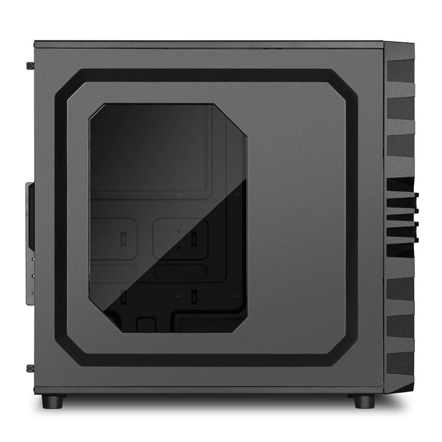 Caja de PC - Sharkoon VG4-W ATX, 2 USB 3.0, 2 USB 2.0, Negro