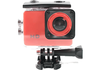Cámara Deportiva - SK8 CAM HD 720P, Sumergible, Formato AVI, Micro USB, Rojo