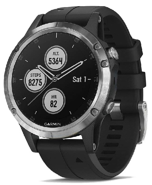 Reloj deportivo - Garmin Fenix 5 Plus, Negro, GPS, Bluetooth, Wi-Fi, Frecuencia cardíaca, 10 ATM, 16 GB