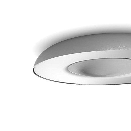 Plafón - Philips Hue Still, Gris LED inteligente con mando, Luz blanca de cálida a fría, Domótica
