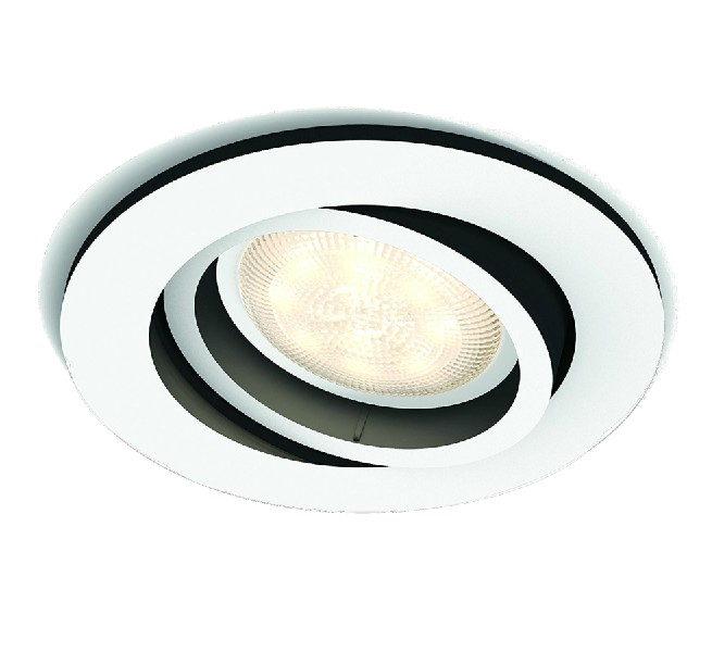Foco - Philips Hue Milliskin, Empotrable, Inteligente, LED blanco, Luz blanca de cálida a fría, Domótica