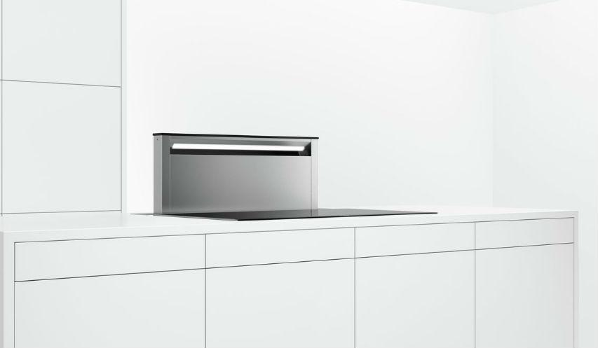Campana convencional - Bosch DDD96AM60, Integrable, 690 m³/h, 5 potencias, 267 W, TouchControl, 90 cm, Clase B, Negro