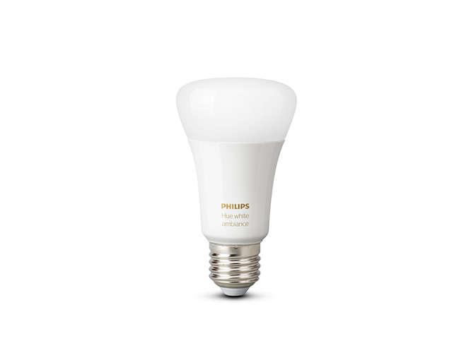 Bombilla inteligente LED - Philips Hue White ambiance de casquillo gordo E27. Luz blanca.