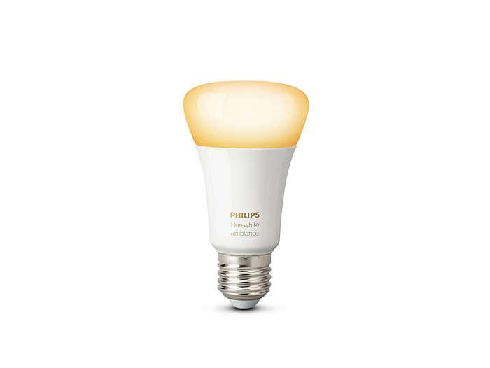 Bombilla inteligente LED - Philips Hue White ambiance de casquillo gordo E27. Luz blanca.