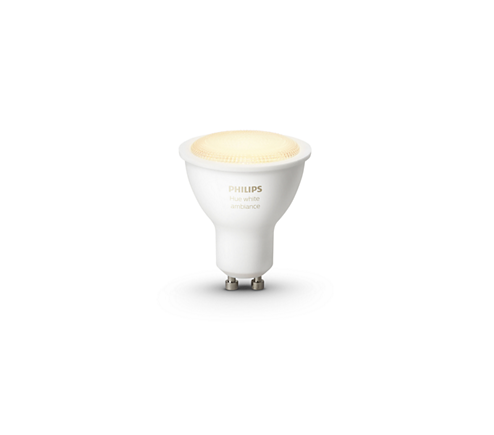 Bombilla inteligente LED - Philips Hue White ambiance de casquillo GU10. Luz blanca, Domótica
