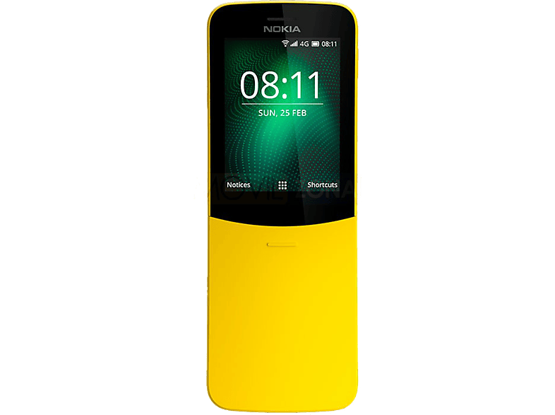 Móvil - Nokia 8110 Y, 2.4", KaiOS, 512 MB RAM, 2 Mpx, Bluetooth 4.1, Libre, Amarillo