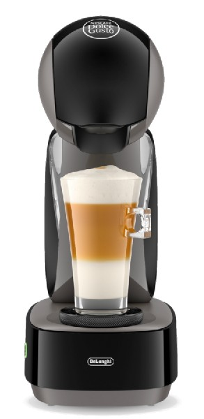 Cafetera de cápsulas - De Longhi EDG260G Infinissima, 15 bares, 1.2 L, Bandeja recoge gotas, Gris