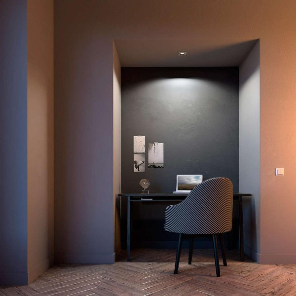 Foco - Philips Hue Milliskin, Empotrabl, LED, Inteligente, Gris, Luz blanca de cálida a fría, Domótica