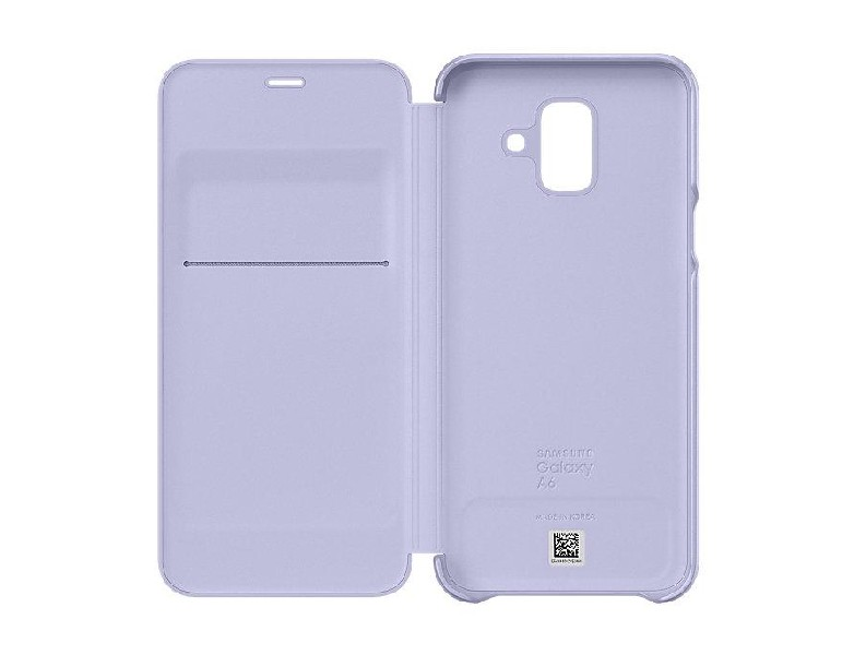 Funda - Samsung Wallet Cover A6, Tarjetero, Sensor de pantalla, Violeta