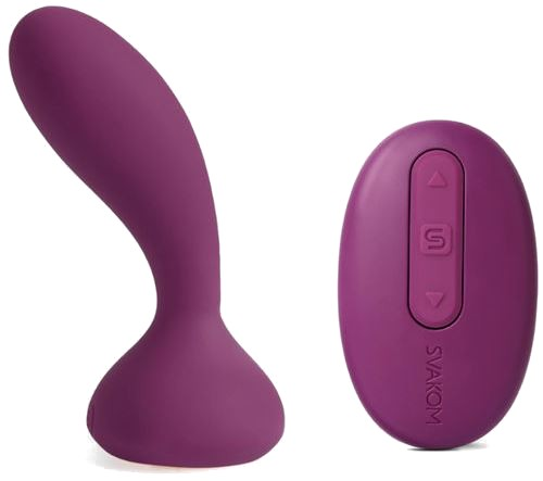 Plug Anal Svakom julie silicona control remoto 5 intensidades recargable lila potente 250