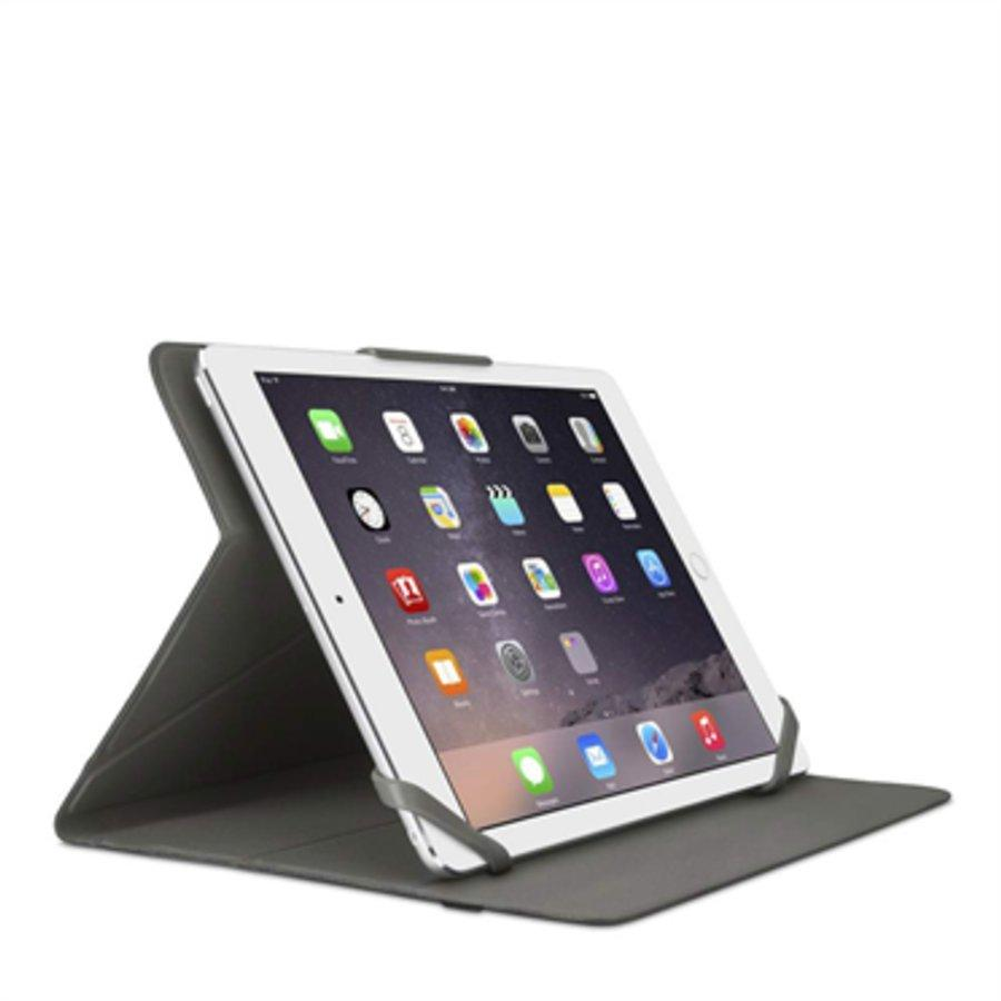 Funda para iPad mini y Galaxy Tab A y S2 de 8 pulgadas - Belkin folio Twin Stripe, negra y gris
