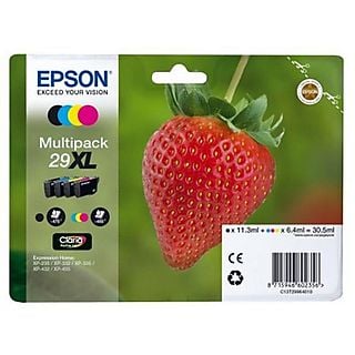 Cartucho de tinta - Epson C13T29964022 Fresa, 29 cartuchos XL, CMYK