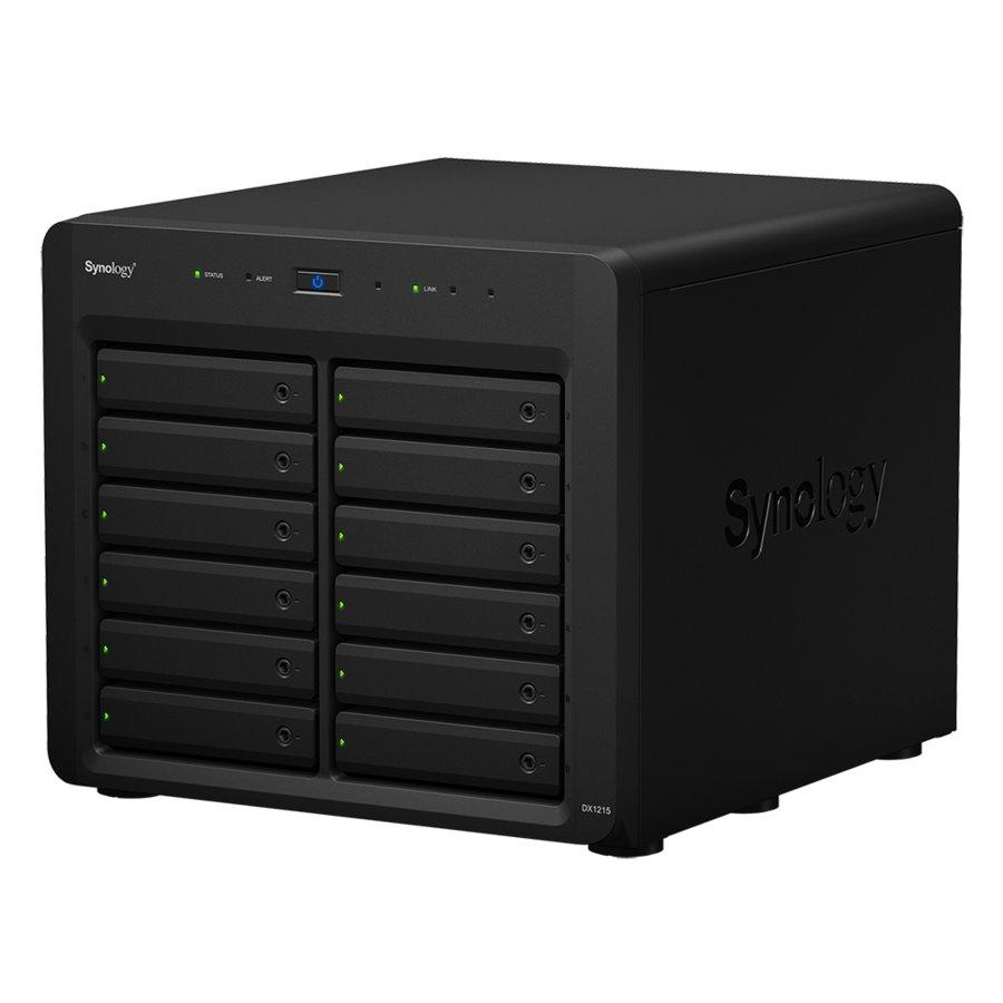 Unidad de disco múltiple - DX1215 de Synology, negro