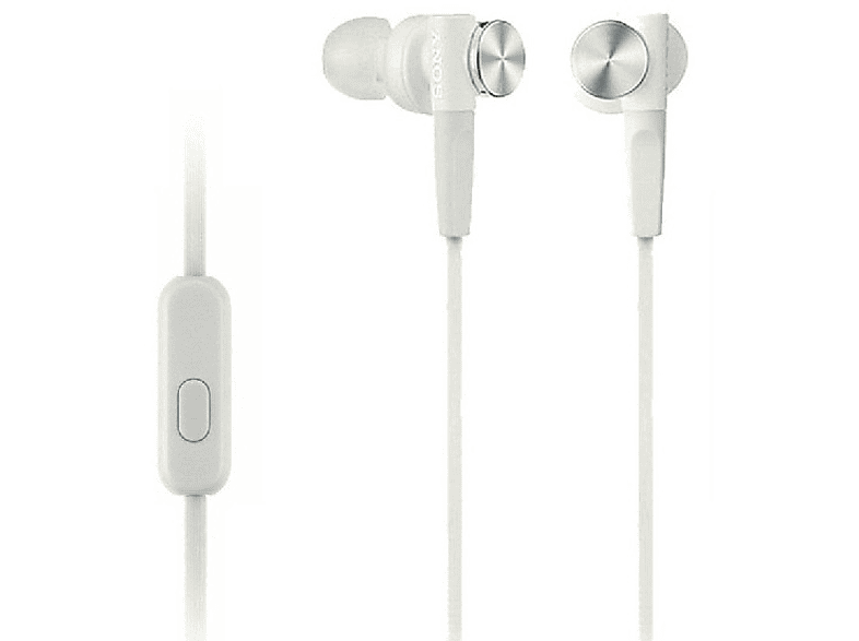 Auriculares botón - Sony MDR-XB50AP Blanco, 106 dB