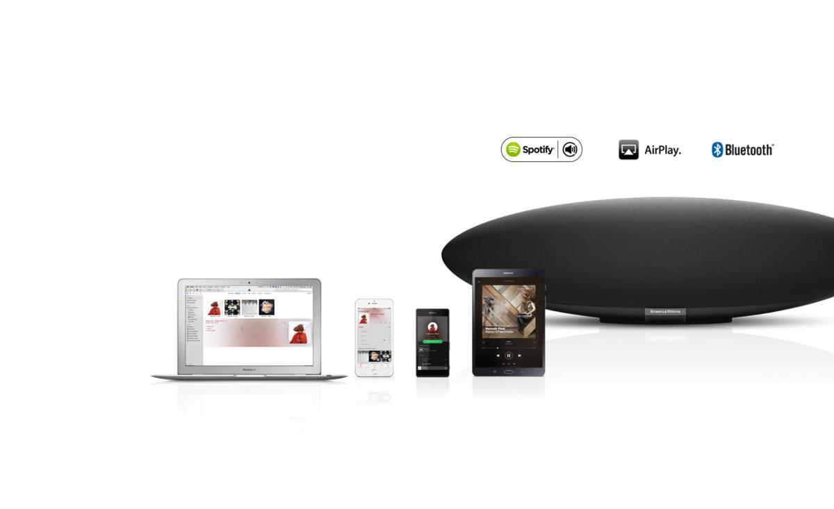 Altavoz - B&W Zeppelin Wireless, 150W, Bluetooth, Subwooder integrado, 2 tweeter, Negro