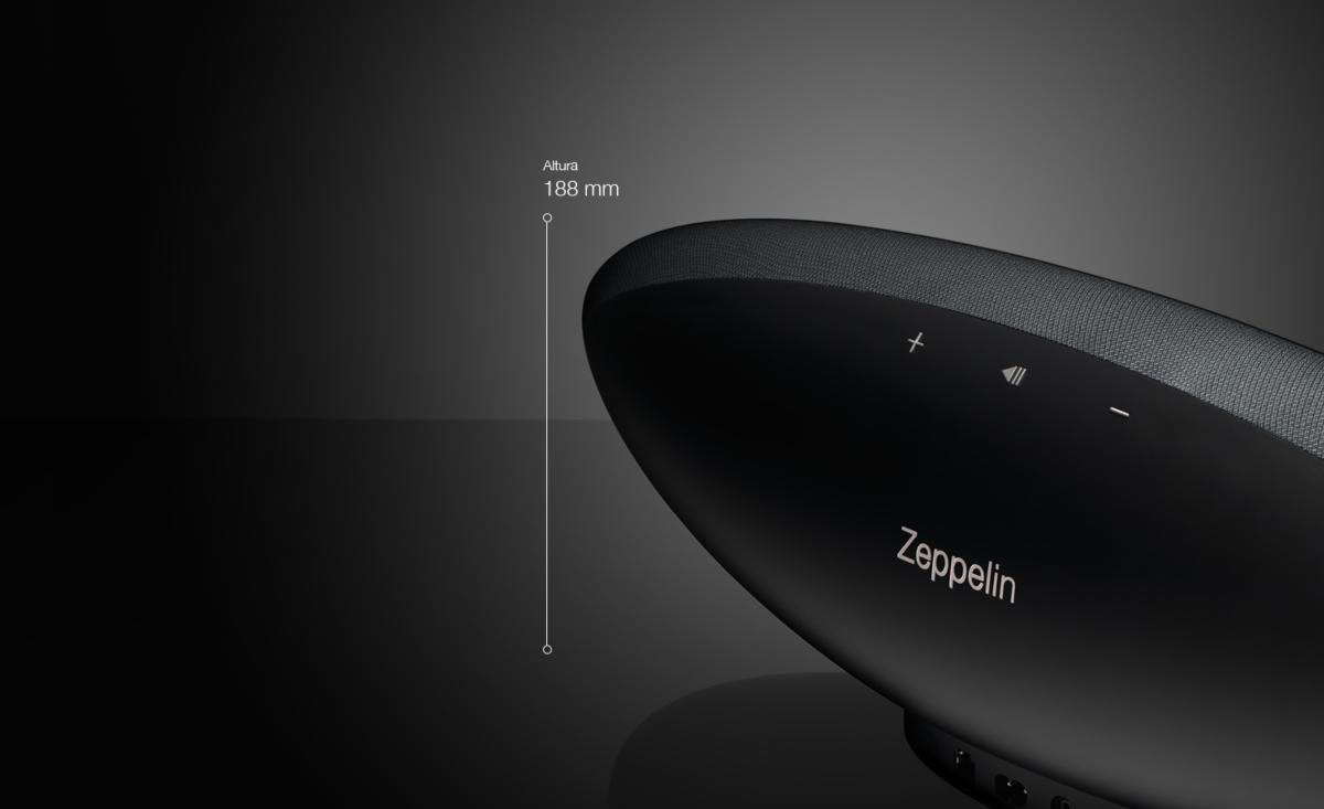 Altavoz - B&W Zeppelin Wireless, 150W, Bluetooth, Subwooder integrado, 2 tweeter, Negro