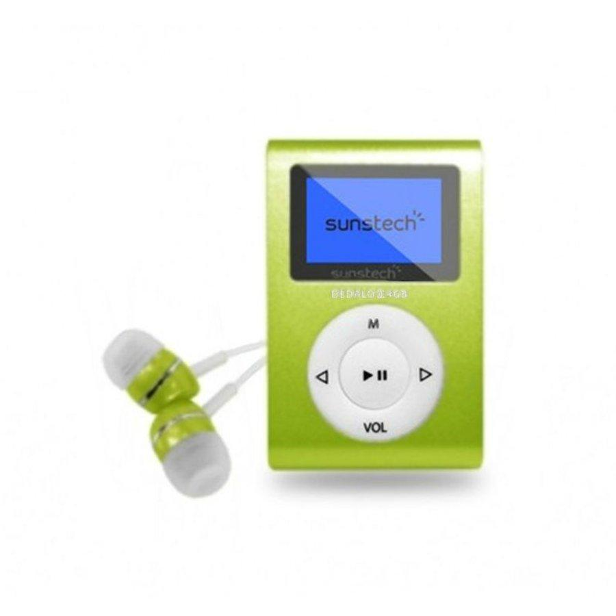 Reproductor MP3 - Sunstech Dedalo III, 4GB, 4h Autonomía, Radio FM, Verde