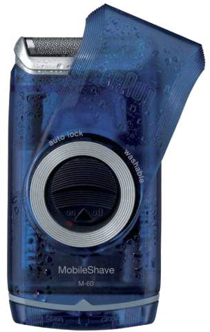 Afeitadora - Braun MobileShave M60b Funcionamiento a pilas, Cabezal Laminado, Ideal para viaje