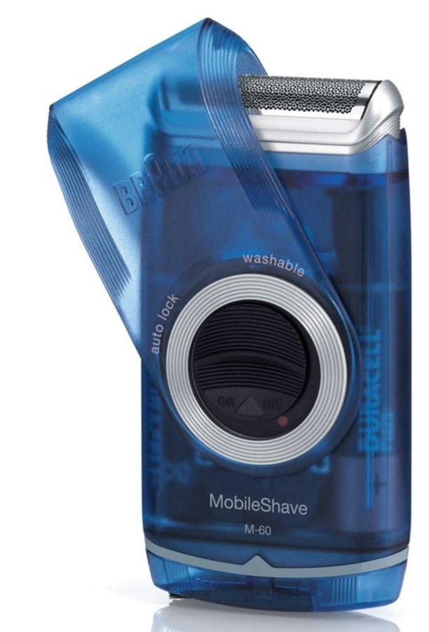 Afeitadora - Braun MobileShave M60b Funcionamiento a pilas, Cabezal Laminado, Ideal para viaje