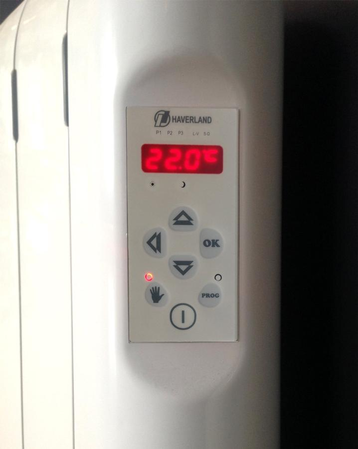 Emisor térmico - Haverland RC6E, 750W, 5 potencias, 6 elementos, Antihielo, Blanco