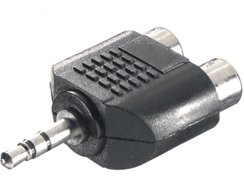 Vivanco Audio compact adapter 2 x RCA 3,5 mm Negro adaptador de cable