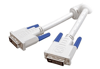 Vivanco DVI-D single-link connection lead DVI-D DVI-D Blanco adaptador de cable