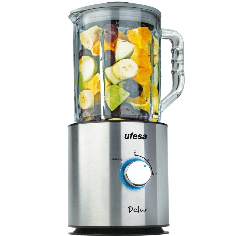 Batidora de vaso - Ufesa BS4798 Potencia 800W, Capacidad 1.5L, 2 velocidades, Apta para picar hielo