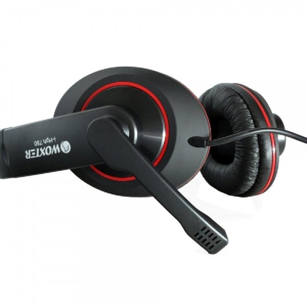 Auriculares con micro - Woxter I Headphone PC 780, negro, cascos acolchados