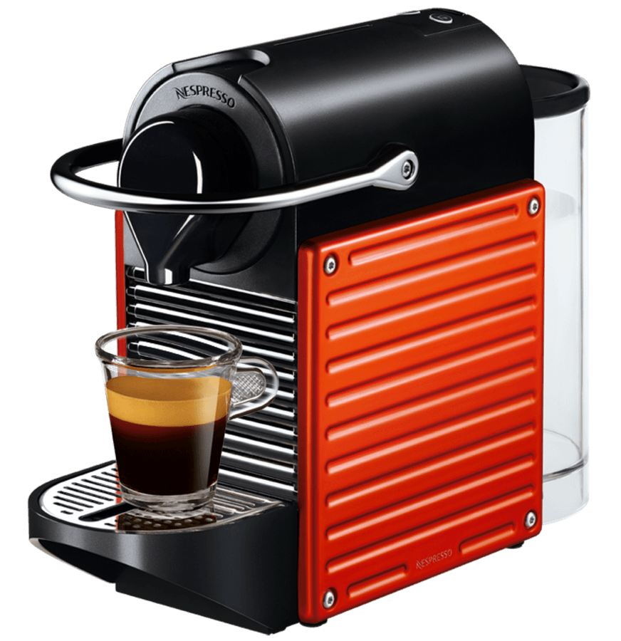 Cafetera de cápsulas - Nespresso Krups XN3006 PIXIE Presión de 19 bares, Automática, Roja
