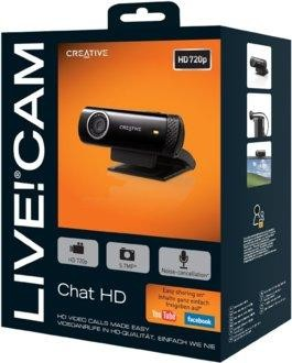 Webcam - Creative Live Cam Chat HD, 720p, micrófono integrado