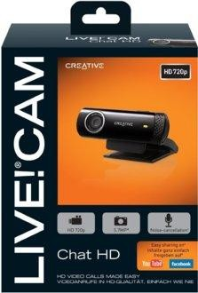 Webcam - Creative Live Cam Chat HD, 720p, micrófono integrado