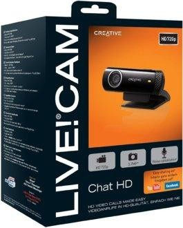 Webcam - Creative Live Cam Chat HD, 720p, micrófono integrado