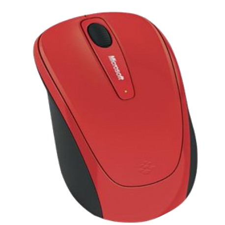 Ratón inalámbrico - Microsoft Wireless Mobile Mouse 3500, BlueTrack, color rojo