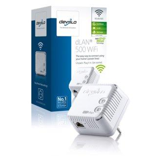 Adaptador PLC - Devolo dLAN 500, WiFi N, 500Mbps