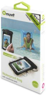 Funda acuática - Muvit MUCUNWP0001, Impermeable, Para smartphones de hasta 5"