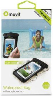 Funda acuática - Muvit MUCUNWP0001, Impermeable, Para smartphones de hasta 5"
