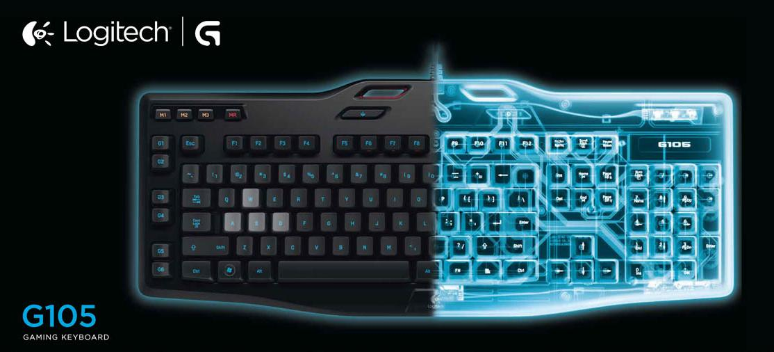 Teclado gaming - Logitech G105 Keyboard, retroiluminación y seis teclas programables