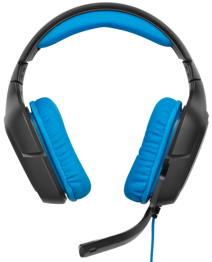 Auriculares gaming - Logitech G430, Sonido Dolby 7.1, Micrófono, Azul