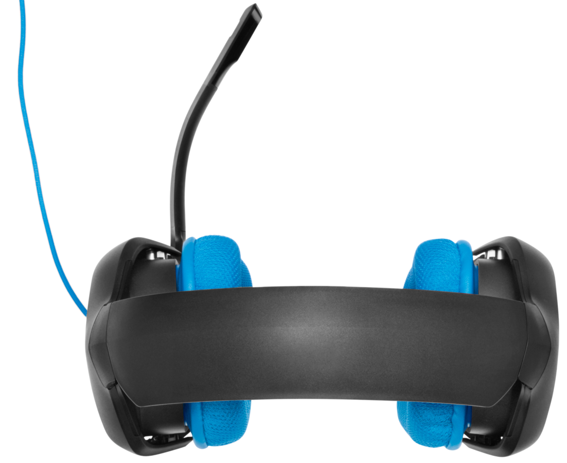 Auriculares gaming - Logitech G430, Sonido Dolby 7.1, Micrófono, Azul