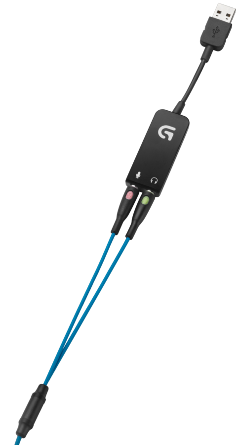 Auriculares gaming - Logitech G430, Sonido Dolby 7.1, Micrófono, Azul