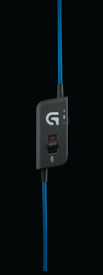 Auriculares gaming - Logitech G430, Sonido Dolby 7.1, Micrófono, Azul