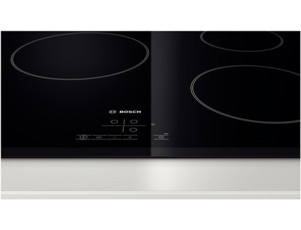 Encimera - Bosch PKM631B17E Vitrocerámica, 3 zonas, Biselado frontal