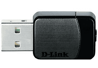 Adaptador Wi-Fi USB | D-link DWA-171, Velocidad transferencia 433 Mbps, 2.0, Doble Banda, 5 GHz, Negro