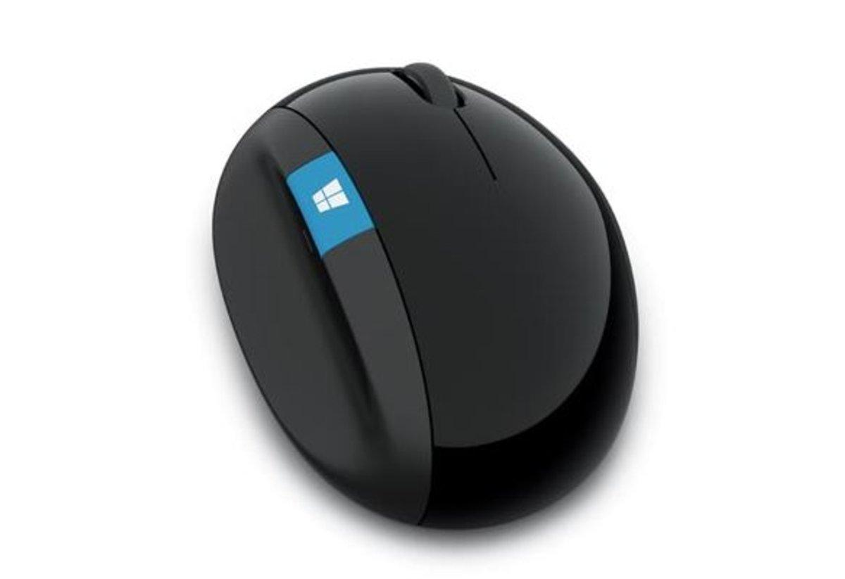 Ratón con diseño ergonómico - Microsoft Sculpt, negro, curvas aerodinámicas, máxima comodidad