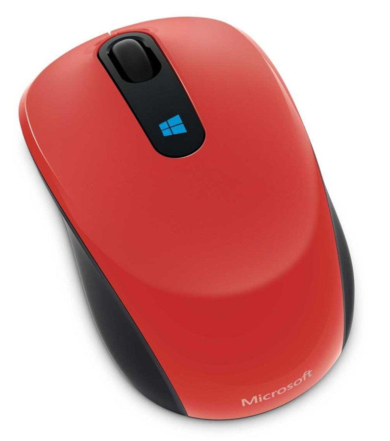 Ratón inalámbrico - Microsoft Sculpt Mobile Mouse, USB, BlueTrack, color rojo